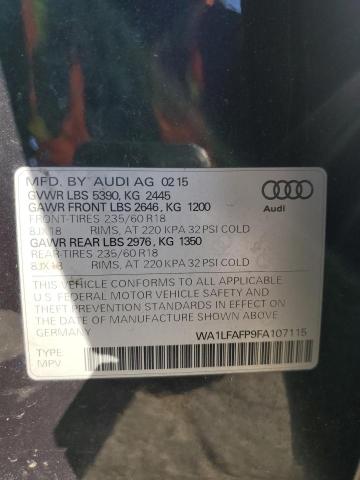 WA1LFAFP9FA107115 - 2015 AUDI Q5 PREMIUM PLUS BLUE photo 13