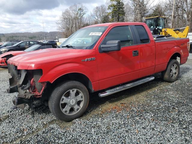 1FTEX1CW1AFB93152 - 2010 FORD F150 SUPER CAB RED photo 1