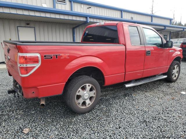 1FTEX1CW1AFB93152 - 2010 FORD F150 SUPER CAB RED photo 3