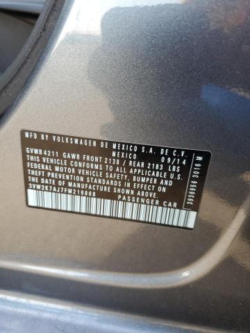 3VW2K7AJ7FM216868 - 2015 VOLKSWAGEN JETTA BASE Մոխրագույն լուսանկար 12