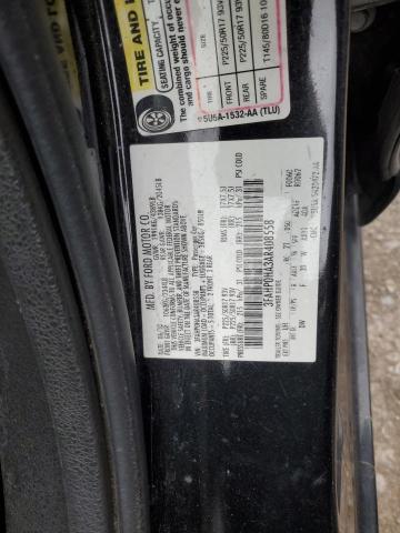 3FAHP0HA3AR408558 - 2010 FORD FUSION SE BLACK photo 12