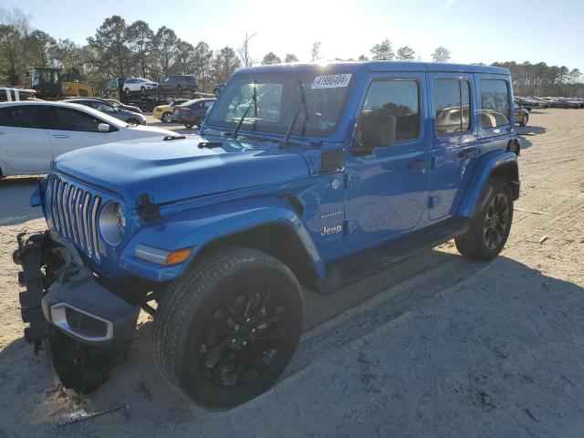 1C4JJXP68MW782149 - 2021 JEEP WRANGLER U SAHARA 4XE BLUE photo 1