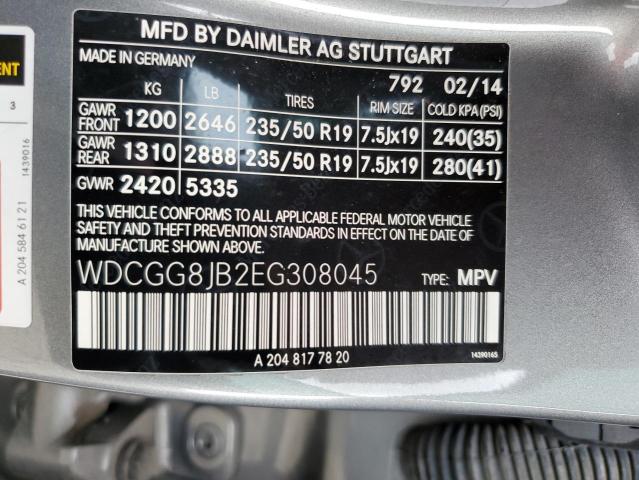 WDCGG8JB2EG308045 - 2014 MERCEDES-BENZ GLK 350 4MATIC GRAY photo 13