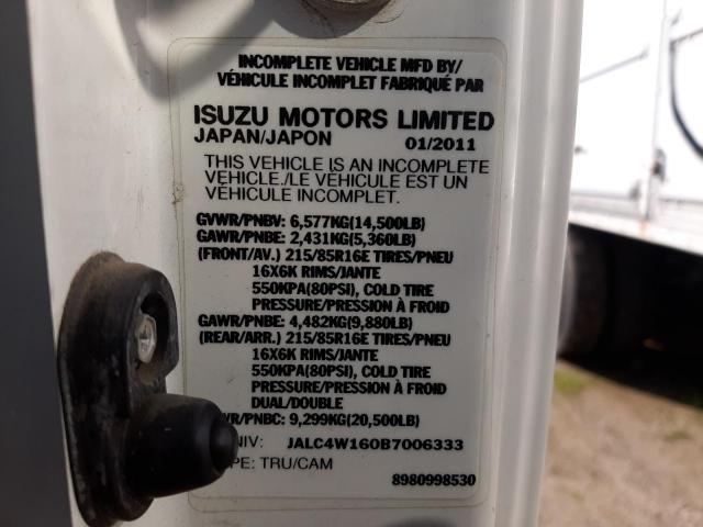 JALC4W160B7006333 - 2011 ISUZU NPR WHITE photo 13