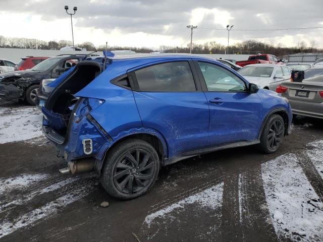 3CZRU6H13MM711734 - 2021 HONDA HR-V SPORT BLUE photo 3