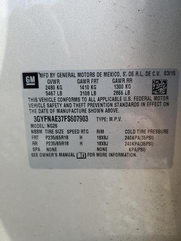 3GYFNAE37FS607903 - 2015 CADILLAC SRX CREAM photo 13