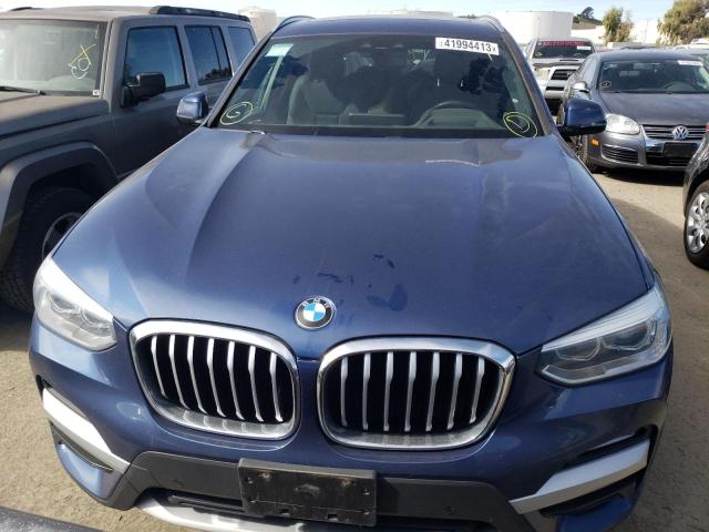 5UXTR9C55JLD69484 - 2018 BMW X3 XDRIVE30I BLUE photo 5