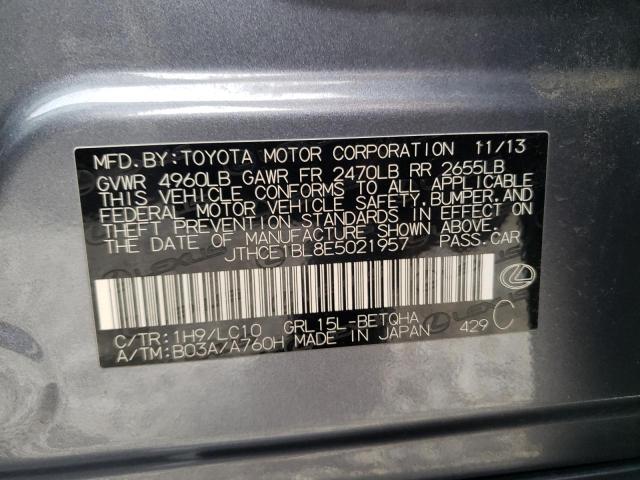 JTHCE1BL8E5021957 - 2014 LEXUS GS 350 GRAY photo 12