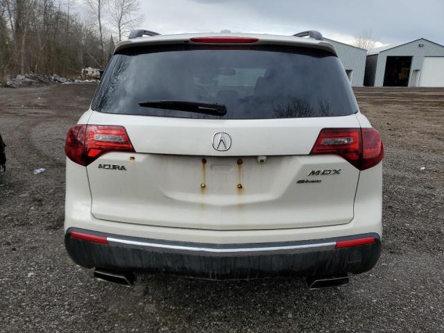 2HNYD2H76AH004811 - 2010 ACURA MDX ADVANCE WHITE photo 6