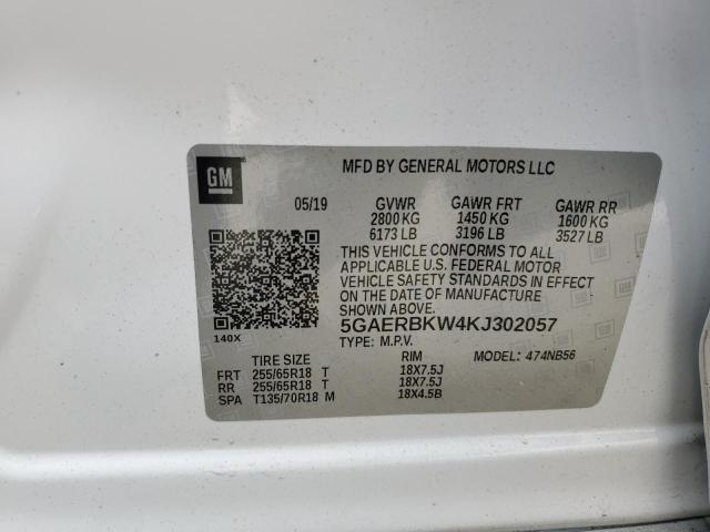 5GAERBKW4KJ302057 - 2019 BUICK ENCLAVE ESSENCE 白色 照片 13