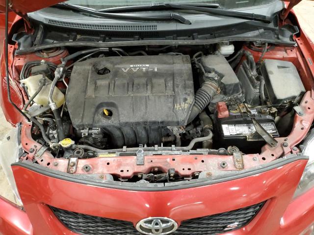 2T1BU4EE8AC481292 - 2010 TOYOTA COROLLA BASE RED photo 11