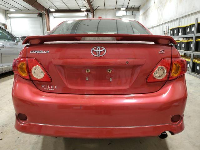2T1BU4EE8AC481292 - 2010 TOYOTA COROLLA BASE RED photo 6