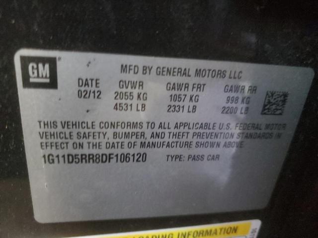 1G11D5RR8DF106120 - 2013 CHEVROLET MALIBU 1LT 黑色 照片 12