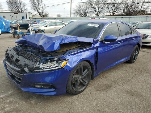 1HGCV1F33JA253994 - 2018 HONDA ACCORD SPORT BLUE photo 1