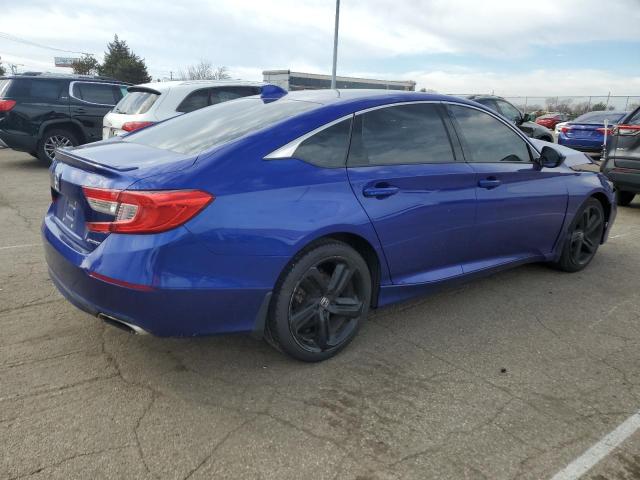 1HGCV1F33JA253994 - 2018 HONDA ACCORD SPORT BLUE photo 3