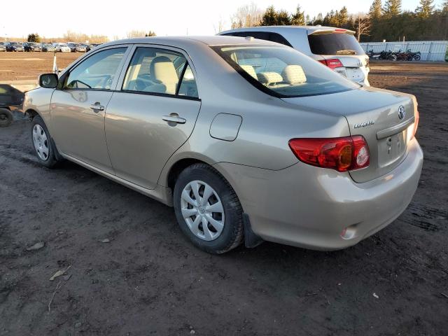 2T1BU40E69C151783 - 2009 TOYOTA COROLLA BASE BEIGE photo 2