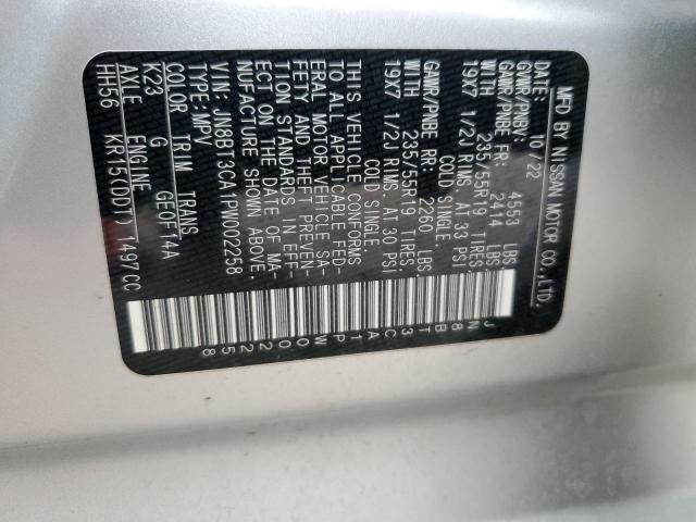 JN8BT3CA1PW002258 - 2023 NISSAN ROGUE SL SILVER photo 12