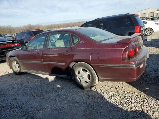 2G1WF52E049245447 - 2004 CHEVROLET IMPALA BURGUNDY photo 2