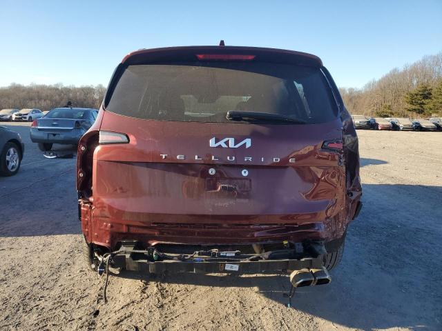 5XYP5DGC3PG386571 - 2023 KIA TELLURIDE SX BURGUNDY photo 6