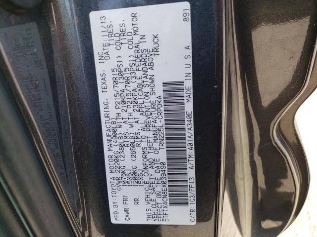 5TFTX4CN8EX039490 - 2014 TOYOTA TACOMA ACCESS CAB ნაცრისფერი ფოტო 13