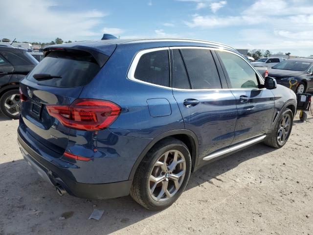 5UXTY3C09L9B39340 - 2020 BMW X3 SDRIVE30I BLUE photo 3