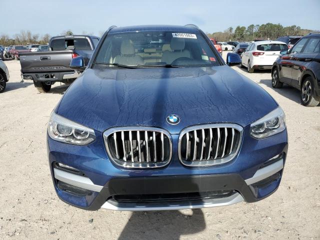 5UXTY3C09L9B39340 - 2020 BMW X3 SDRIVE30I BLUE photo 5