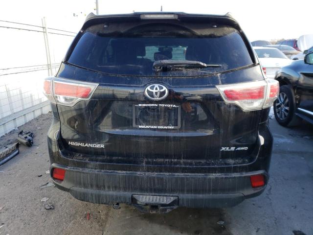 5TDJKRFH7GS334498 - 2016 TOYOTA HIGHLANDER XLE BLACK photo 6