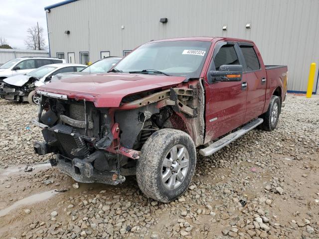 1FTFW1ET0DFD53780 - 2013 FORD F150 SUPERCREW RED photo 1