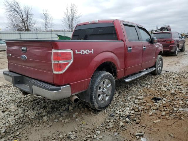 1FTFW1ET0DFD53780 - 2013 FORD F150 SUPERCREW RED photo 3