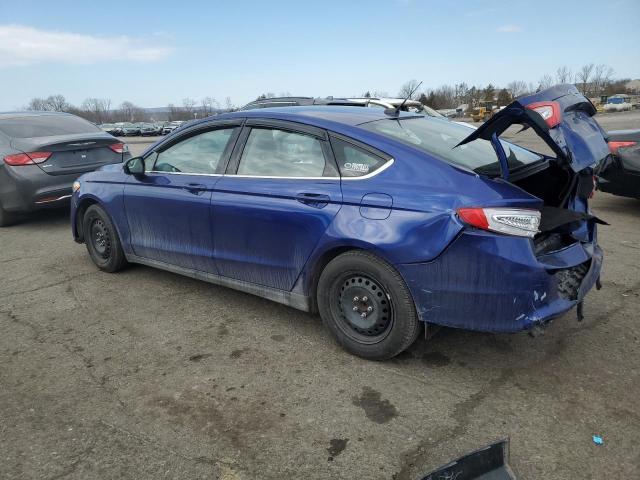 3FA6P0G73ER339115 - 2014 FORD FUSION S BLUE photo 2