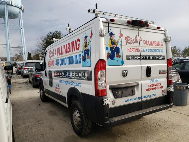 3C6TRVAG7KE515686 - 2019 RAM PROMASTER 1500 STANDARD WHITE photo 2