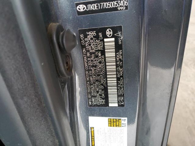 JTKDE177050053406 - 2005 TOYOTA SCION TC ნაცრისფერი ფოტო 12