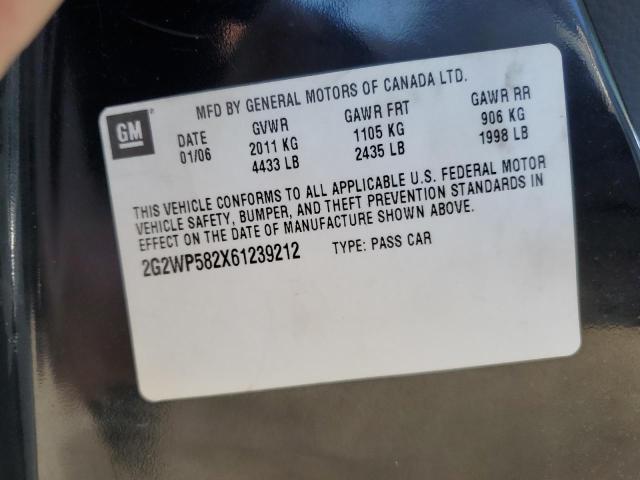 2G2WP582X61239212 - 2006 PONTIAC GRAND PRIX 黑色 照片 12