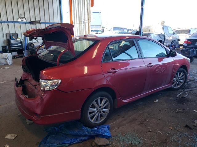 2T1BU4EE8AC503601 - 2010 TOYOTA COROLLA BASE RED photo 3