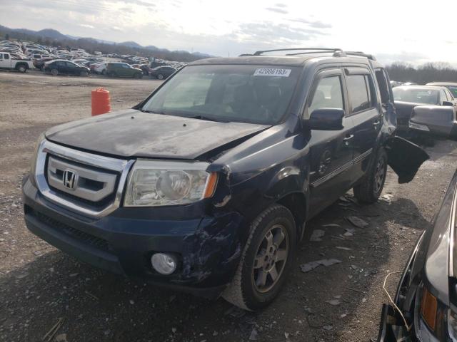 5FNYF38819B026733 - 2009 HONDA PILOT TOURING BLUE photo 1