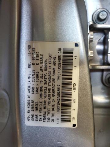 1HGCP2F40AA048917 - 2010 HONDA ACCORD LXP SILVER photo 12