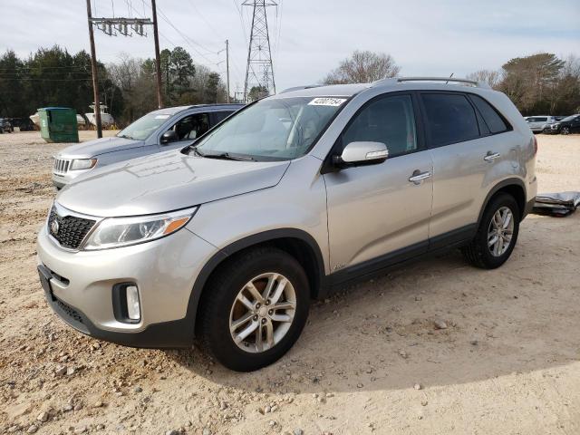 5XYKTCA65EG527702 - 2014 KIA SORENTO LX SILVER photo 1