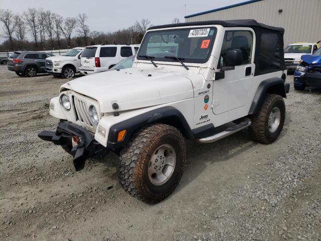 1J4FA49S84P725596 - 2004 JEEP WRANGLER / SPORT WHITE photo 1