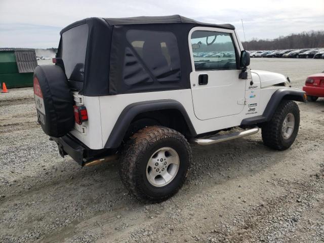 1J4FA49S84P725596 - 2004 JEEP WRANGLER / SPORT WHITE photo 3