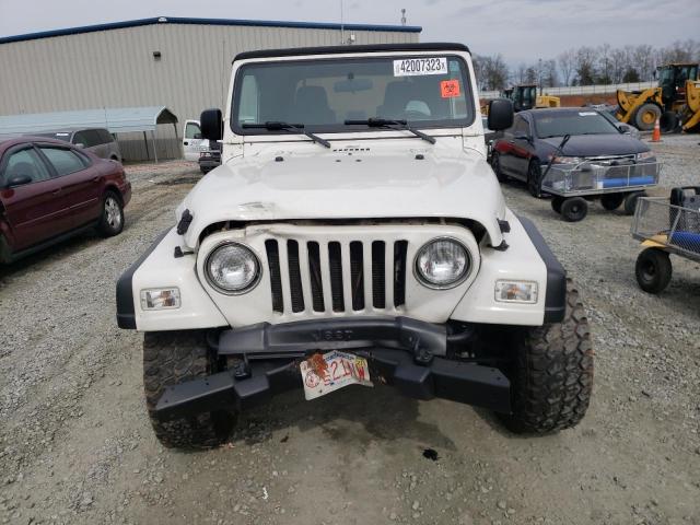 1J4FA49S84P725596 - 2004 JEEP WRANGLER / SPORT WHITE photo 5