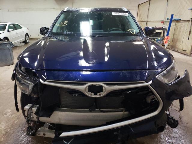 5TDGZRBHXNS250071 - 2022 TOYOTA HIGHLANDER XLE BLUE photo 5