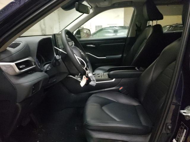 5TDGZRBHXNS250071 - 2022 TOYOTA HIGHLANDER XLE BLUE photo 7