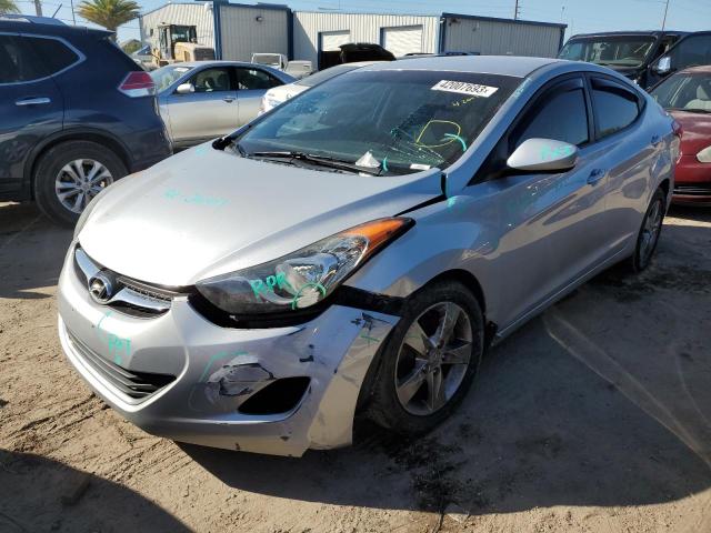 5NPDH4AE8CH099458 - 2012 HYUNDAI ELANTRA GLS SILVER photo 1