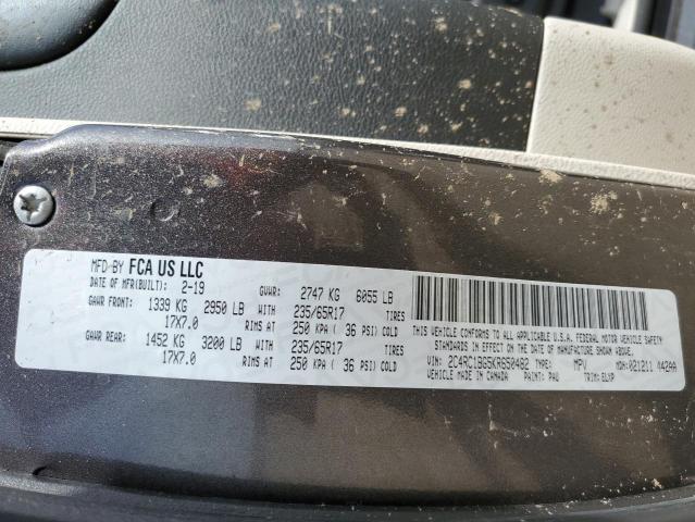 2C4RC1BG5KR650482 - 2019 CHRYSLER PACIFICA TOURING L Մոխրագույն լուսանկար 13