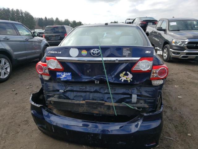 2T1BU4EE0BC692200 - 2011 TOYOTA COROLLA BASE BLUE photo 6