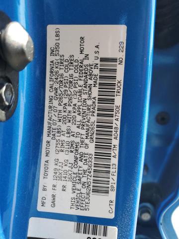 5TEJU62N57Z456333 - 2007 TOYOTA TACOMA DOUBLE CAB PRERUNNER BLUE photo 12