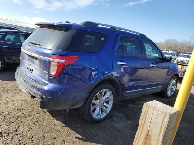 1FM5K8F85DGA34567 - 2013 FORD EXPLORER LIMITED BLUE photo 3