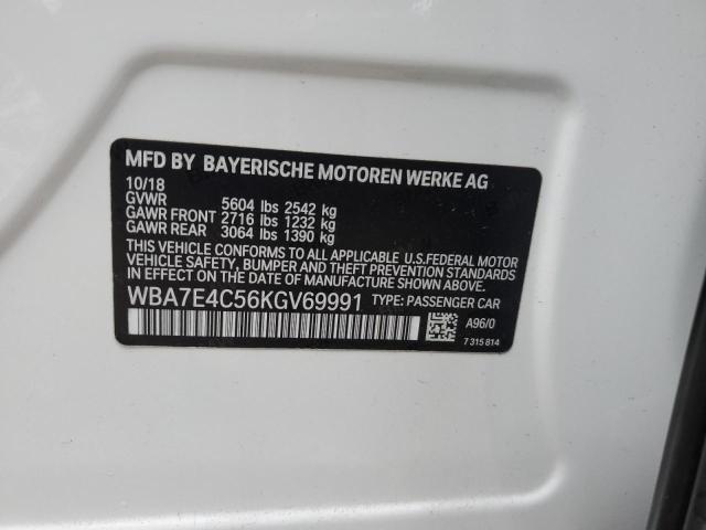 WBA7E4C56KGV69991 - 2019 BMW 740 XI თეთრი ფოტო 12