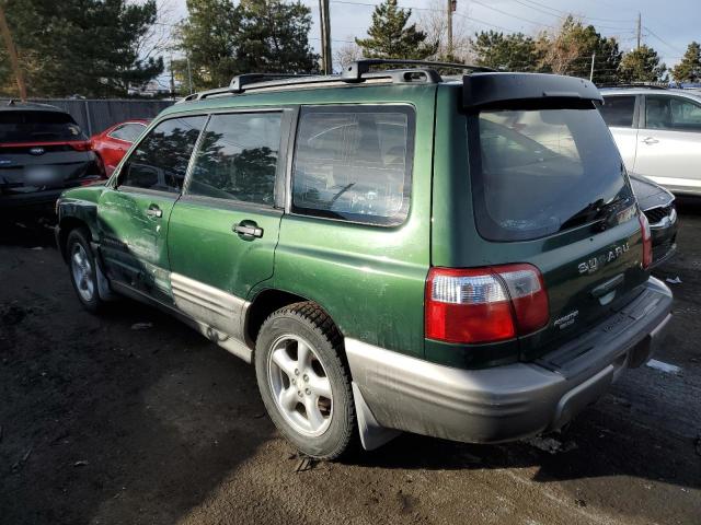 JF1SF65542H747660 - 2002 SUBARU FORESTER S GREEN photo 2