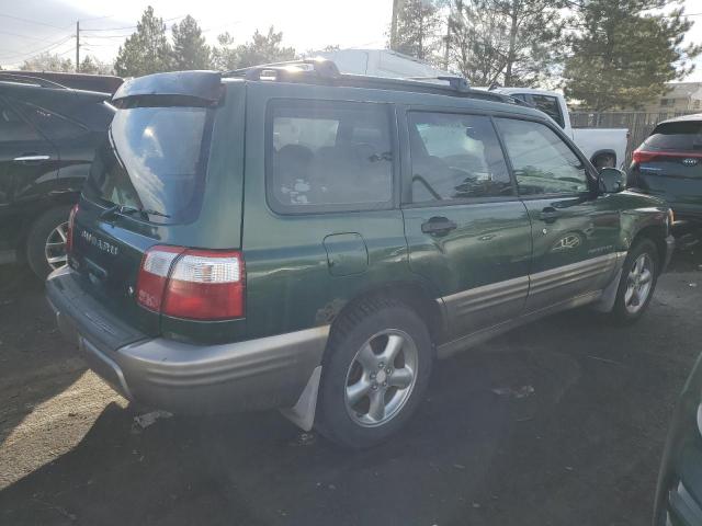 JF1SF65542H747660 - 2002 SUBARU FORESTER S GREEN photo 3